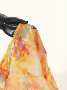 Amplova 2026 Early Spring Floral & Leopard Print Low-Cut Blouse, Low-Waist A-Line Skirt, Women's 2-Piece Set - Multicolor - View 11