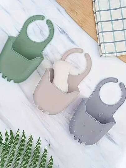 1个/3个装沥水架挂篮，家用水槽收纳用品，可放置抹布和海绵，单槽和双槽水槽沥水挂袋，硅胶水槽沥水袋，可快速晾干海绵、肥皂和毛巾，适用于单槽或双槽水槽。