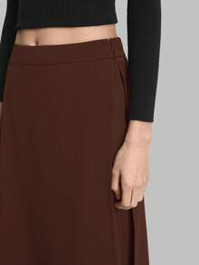 Ontre Women's Fashion High-Waisted Side Zipper Deconstructed Pants, Suitable For Urban Commuting, Business Casual, Office Wear, Teacher Uniform, Elegant For Spring And Summer - Brown - View 8