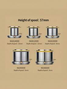 OKUMA Metal NGK8000 -14000 Spinning Reel 48 Ratio 16 Plus 1BB Max Drag 25kg Long Distance Casting Surf Fishing Reel Powerful Saltwater - Multicolor - View 3