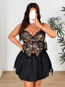 Vionelle 女士修身优雅衬衫，领口饰有蕾丝花边和缎带，搭配休闲纹理蕾丝长裤，适合约会、度假和秋冬季穿着。