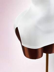 Amplova 女士纯色露背交叉吊带性感迷你连衣裙 - 白色 - 查看 6