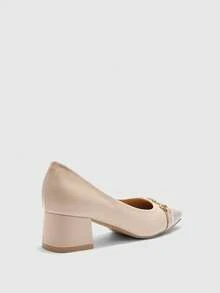 CUCCOO BIZCHIC 女士时尚杏色漆皮高跟鞋 - 深杏 - 查看 9