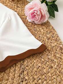 Resyla Camiseta de manga corta con estampado de vaca y lazo, de estilo casual y apropiada para el día a día, para verano - Blanco - Ver 3