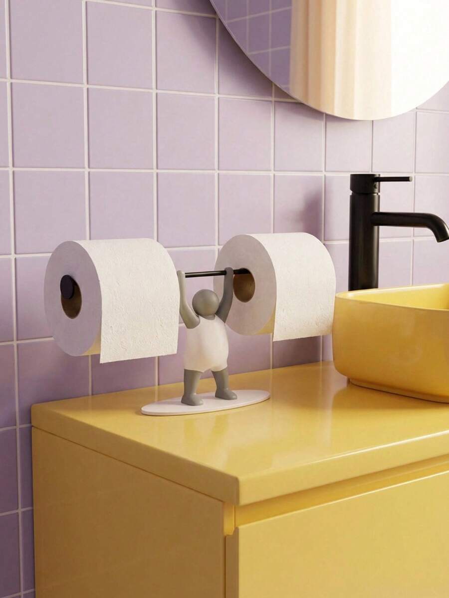 Joivida Weightlifter Shaped Tissue Holder Is An Interesting Bathroom Roll Paper Decoration, Suitable For Home Decoration, Office Restrooms, Or Any Washroom Area. It Is A Fitness Center For Small People To Hold Roll Paper Ornaments For The Bathroom. It Is A Creative Tissue Holder For Desktop Dolls To Play Pranks And Relieve Stress. It Is A Home Gift