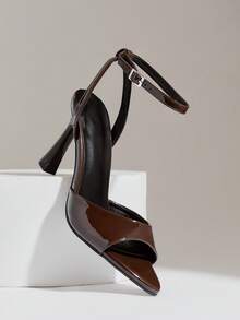 SHUZIA Women's Elegant Minimalist Ankle Strap Stiletto Heel Sandals