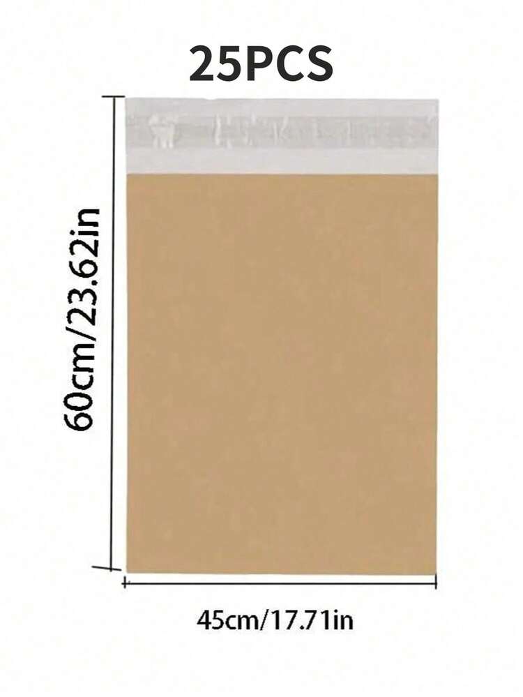 10/20/25/30/50/100个装快递袋信封邮寄袋自粘封口塑料袋 - 聚乙烯邮寄快递信封包装，适用于运输 - 咖啡色 - 查看 35
