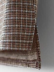 Manfinity Dauomo 男士休闲提花面料无袖背心 - 棕色 - 查看 7