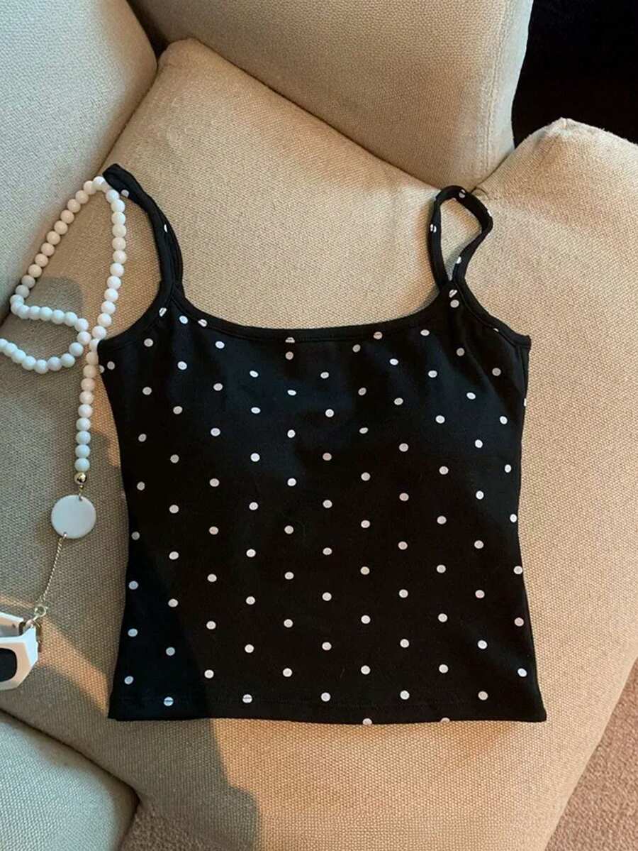 Resyla Women's Sexy Camisole, Polka Dot Pattern, Casual Versatile Fashion - Multicolor - View 1