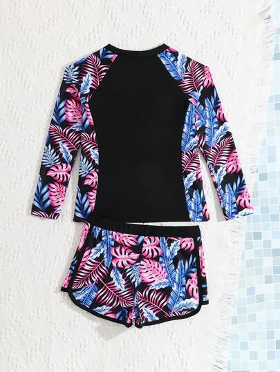SHEIN Fluid Print Sports Tween Girls Tankini Swimwear Girls Long Sleeve Swimsuit Girls Swim Rashguard Uv Protection Swimwear Girl Kids Swimming Full Sleeve Swim Suits For Teens Tween Long Sleeve Swimsuit Long Sleeve Bathing Suit For Teen Girls Modest Swimwear For Tweens Tween Girl Long Sleeve Swimsuit Young Girls Rash Guard Swimsuit Tween Girl Tankini With Sleeves Girl Rash Guard Swimsuit Teen Girl Swimsuit With Rashguard Girls Swimsuits Long Sleeve Swimsuits For Teens Junior Girls Modest Swimsuit Tween Girl Swimsuit