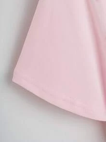 Manfinity Dauomo 男士时尚印花宽松短袖T恤 | 优雅设计 | 夏季必备 | 易于搭配，展现您的风格 - 淺粉色 - 查看 5