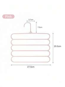6-Pcs 4-Pcs /2-Pcs /1 Pc Wardrobe Storage Hangers, 5-Layer Plastic Scarf Rack, Optional Upgraded Thicker Version For Greater Durability. Wardrobe Hangers For Pants, Scarves, And Ties. - Multicolor - View 3
