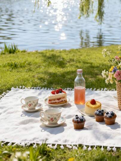 Bubaba 1 adet Fildişi Dikdörtgen Mat, Taşınabilir Açık Hava Piknik Örtüsü, Katlanabilir Kamp Halısı, Plaj, Kamp, Yürüyüş, Seyahat, Müzik Festivalleri İçin Uygundur