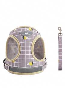 PETSIN Bestseller Plaid Pet Harness & Leash Set For Small/Medium/Large Dogs & Cats - Multicolor - View 12