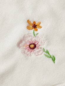 Cozy Pixies 4 Packs Of Baby Embroidered Flowers, Thickened And Highly Absorbent Burp Towels, Easy To Clean And Skin-Friendly, Made Of Towel Material - White - View 10