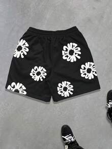 PAVTROS 男士简约时尚休闲日常短裤 - 黑色 - 查看 2