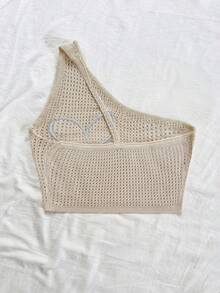 Soleia 大码女式新款度假海星流苏夸张喇叭袖渐变针织毛衣 - 杏色 - 查看 2