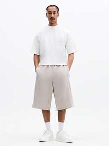 SUMWON Men's Essentials Panel Detail Short Sleeve Crew Neck T-Shirt Regular Fit Casual Everyday Basic Tee Summer Spring - White - View 3