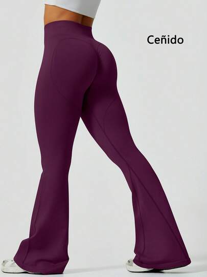 Mujeres alta cintura cadera liftingand abdominalcompresión pantalones de yoga leggings gimnasio diariocasual vers¡til pantalones deportivos dobladillo abierto