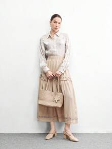 CUCCOO BIZCHIC Women's Classic Low Heel Slip-On Pumps, Black For Christmas Valentine's Day - Deep Apricot - View 6