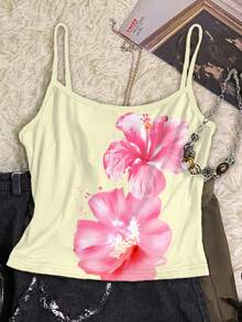 Attitoon 3件套休闲简约度假波西米亚风优雅复古蓝色花卉海洋印花吊带背心套装，舒适适合春夏穿着 - 彩色 - 查看 4