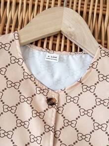 Playful Pals 2件套女婴夏季蝴蝶结印花吊带背心和百褶裙套装