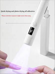 Teckwe UV LED美甲灯，迷你UV美甲灯，便携式美甲烘干机，立式美甲灯，专业UV迷你美甲烘干灯，带支架的迷你UV美甲灯，法式印章（粉色或白色），情人节礼物 - 彩色 - 查看 5