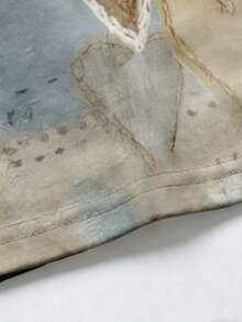 EMERY ROSE Camiseta de manga larga con cuello redondo con estampado de corazón de amor de sal marina romántica, adecuada para primavera y otoño, de moda casual y sencilla - Multicolor - Ver 5