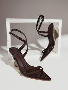 SHUZIA Women's Comfort Minimalist Ankle Strap Wedge Sandals