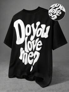 STYNVO Men's Casual Printed Round Neck Short Sleeve T-Shirt - Black - View 1