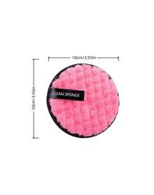 1/3/6PCS Round Soft Easy-To-Use Facial Cleansing And Makeup Remover Pads For Travel Daily Beauty Care - Pink - View 3