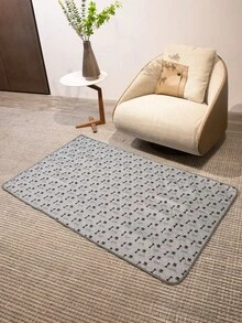 1片灰色骨头和爪印图案防水宠物垫，防滑，可水洗，可重复使用，适用于小型/中型/大型猫狗 - 灰色 - 查看 5