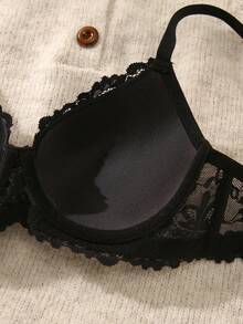 DesireSculpt Women's Contrast Color Lace Underwire Bra - Multicolor - View 4