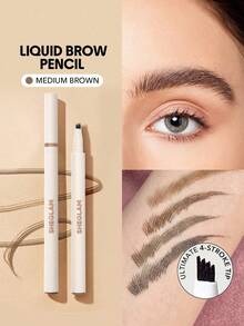 SHEGLAM Feather Better Liquid Eyebrow Pencil-Medium Brown Long Lasting Eyebrow Pen Smudge-Proof Water-Proof Natural Fuller Brows Eyebrow Makeup Brand Beauty Makeup Face Paint Cosmetic For Women Girls Perfect For Winter Spring Ideal For Y2K Fancy Fashion Suitable For Birthday Gift Party Ready Best Color - Medium Brown - View 1