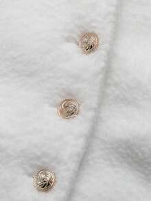 Olithes 休闲时尚前扣夹克，适合通勤、秋冬季穿着 - 白色 - 查看 5