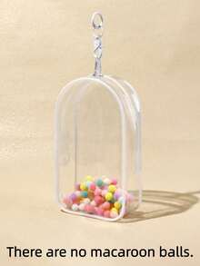 1pc PVC Storage Bag, Suitable For Plush Dolls, PVC Cosmetic Bags, Transparent Large Capacity Organizer Bags. Can Store Chargers, Data Cables, Headphones, Festival Decorations, Gift Packaging (Excluding Dolls). - Multicolor - View 9
