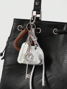 ROMWE Grunge Punk Silver Small Bag Pendant - Silver - View 1