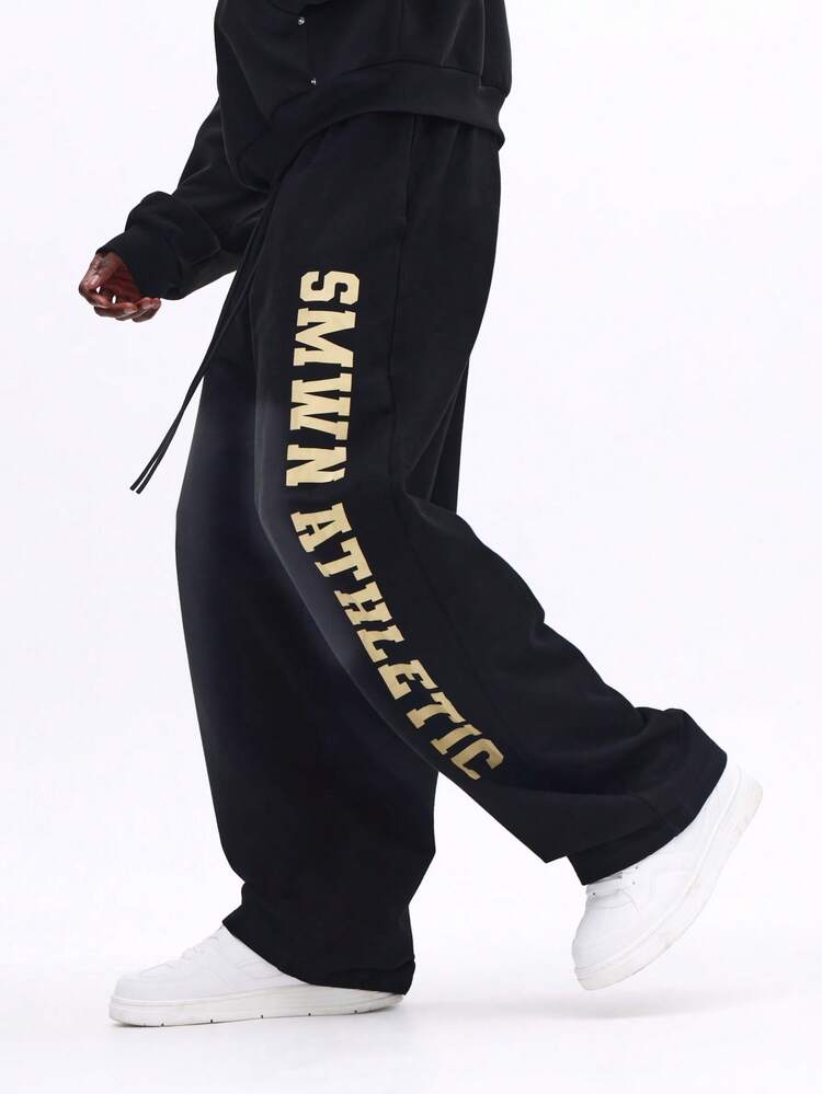 Printed Sweatpants With Text Logo
