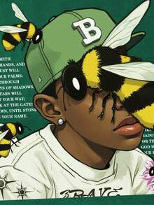 ROMWE MEN 男士标语卡通人物印花宽松休闲背心