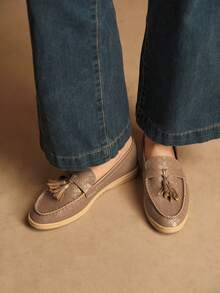 Rosivie 女士休闲套脚平底运动鞋 - 淺灰色 - 查看 6