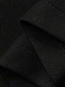 FRIFUL 吊带拼接撞色露肩收腰X型修身休闲百搭长袖T恤 - 黑色 - 查看 7