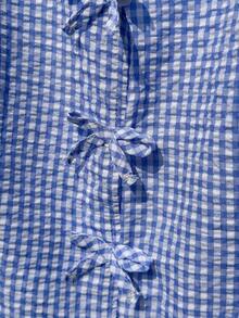 Bộ áo sơ mi nữ tuổi teen dịu dàng và ngọt ngào, phối màu hài hòa, thiết kế thoải mái, phù hợp cho trường học, đi làm, học tập và mặc hàng ngày, thích hợp cho mùa xuân. - Màu xanh nhạt - Xem 4