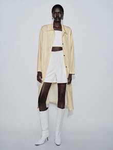 Lumivelle Women's Elegant Striped Lightweight Long Sleeve Jacket, Suitable For Commuting And Vacation - Yellow - View 3