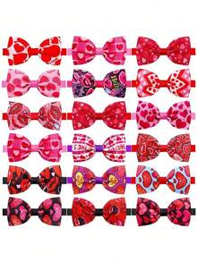 PETSIN 1 chiếc nơ đeo cổ cho thú cưng; Nơ hình trái tim, lãng mạn, màu hồng dành cho ngày Valentine; Nơ có thể điều chỉnh; Phụ kiện thú cưng cho ngày Valentine. - Nhiều màu - Xem 13