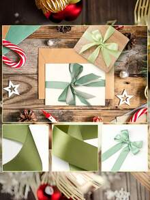 150 Yards 6-Packs Green Ribbon Assorted Solid ColorsSatin Ribbon For Crafts,Christmas,Gift Wrapping, Wedding,Flower Bouquet, Invitation, Hair Bows - Multicolor - View 4