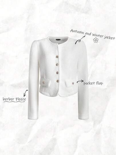 Olithes 休闲时尚前扣夹克，适合通勤、秋冬季穿着