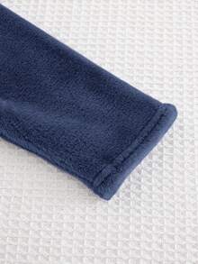 Cozy Pixies 2件套婴儿企鹅图案法兰绒圆领长袖上衣和休闲长裤睡衣套装，适合男婴和女婴 - 藏蓝色 - 查看 7