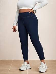 Truni Quần len nữ cỡ lớn - Màu xanh hải quân - Xem 4