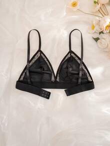 Women's Wireless Bowknot Comfort Bra - Black - View 2