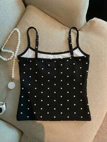 Resyla Women's Sexy Camisole, Polka Dot Pattern, Casual Versatile Fashion - Multicolor - View 2